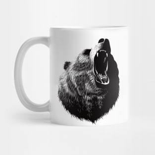 Roaring Bear (white) Mug